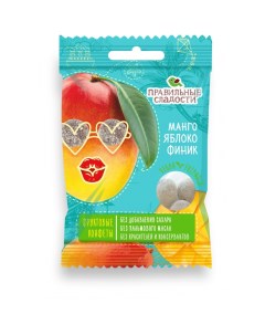 Мармелад ПС фруктовые конфеты манго яблоко финик 50г 2шт Пермская кондитерская фабрика