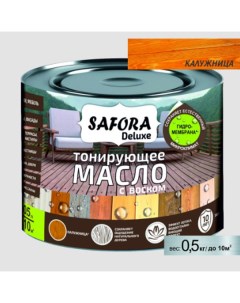 Масло для дерева с воском тонирующее цвет калужница 0 5л до 10м2 Safora