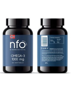 Омега жиры Omega 3 1000 мг капсулы 60 шт Norwegian fish oil