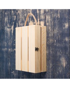 Подарочный ящик 30 20 10 см деревянный с откидной крышкой с замком ручка Дарим красиво