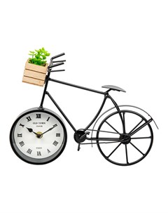 Часы велосипед с суккулентом Вещицы