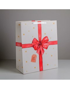 Пакет подарочный ламинированный упаковка Дарите счастье