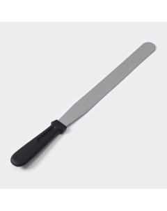 Лопатка палетка с пластиковой ручкой прямая 37 см рабочая часть 25 см цвет черный Nobrand
