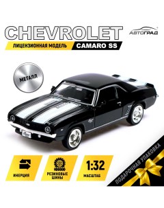 Машина металлическая chevrolet camaro ss 1 32 открываются двери инерция цвет черный Автоград