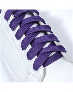 Шнурки для обуви пара плоские 10 мм 120 см цвет фиолетовый Onlitop