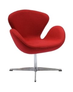 Кресло Swan chair красный кашемир FR 0001 Bradex