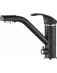 Смеситель для кухни Steel Hammer с подключением фильтра черный матовый SH 321 BLACK CR Zorg