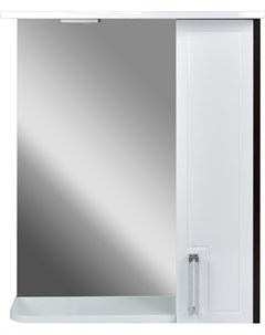 Зеркало шкаф Мираж 60 с подсветкой R белый венге Doratiz