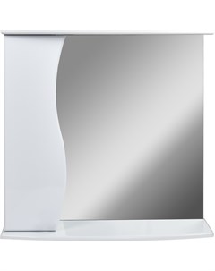 Зеркало шкаф Волна 60 L белый Doratiz