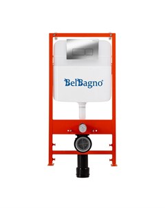 Система инсталляции для унитазов BB026 BB041CR с кнопкой смыва хром глянцевый Belbagno