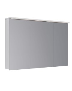 Зеркало шкаф Zenon 120х80 см с подсветкой и розеткой белый глянец Lemark