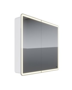 Зеркало шкаф Element 90х80 см с подсветкой и розеткой белый Lemark
