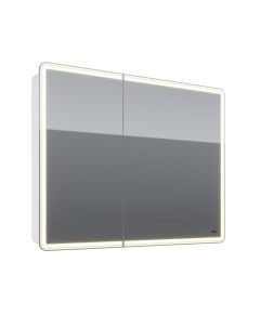 Зеркало шкаф Element 100х80 см с подсветкой и розеткой белый Lemark