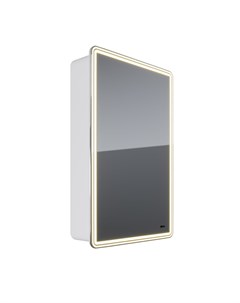 Зеркало шкаф Element 50х80 см с подсветкой и розеткой правый белый Lemark