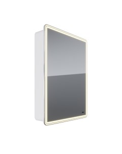 Зеркало шкаф Element 60х80 см с подсветкой и розеткой правый белый Lemark