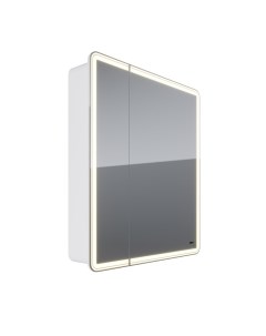 Зеркало шкаф Element 70х80 см с подсветкой и розеткой белый Lemark