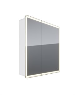 Зеркало шкаф Element 80х80 см с подсветкой и розеткой белый Lemark