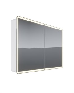 Зеркало шкаф Element 120х80 см с подсветкой и розеткой белый Lemark