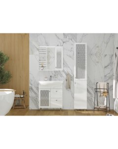 Мебель для ванной Milena 70 1D 2Y напольная белая Волна