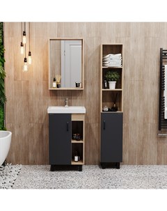 Мебель для ванной Тимбер 50 серый матовый дуб сонома Onika