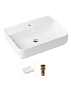 Комплект 2 в 1 Bathroom Sink 21520854 накладная фарфоровая раковина 60 см донный клапан Lavinia boho