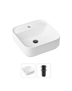 Комплект 2 в 1 Bathroom Sink 21520840 накладная фарфоровая раковина 42 см донный клапан Lavinia boho