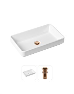Комплект 2 в 1 Bathroom Sink 21520814 накладная фарфоровая раковина 55 см донный клапан Lavinia boho