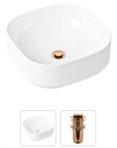Комплект 2 в 1 Bathroom Sink 21520834 накладная фарфоровая раковина 40 см донный клапан Lavinia boho