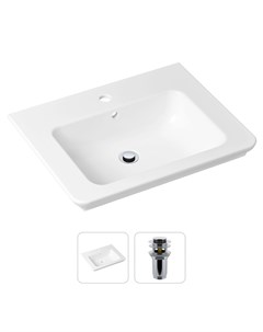Комплект 2 в 1 Bathroom Sink 21520858 врезная фарфоровая раковина 60 см донный клапан Lavinia boho