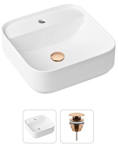 Комплект 2 в 1 Bathroom Sink 21520845 накладная фарфоровая раковина 42 см донный клапан Lavinia boho