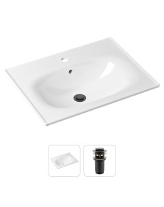 Комплект 2 в 1 Bathroom Sink 21520870 врезная фарфоровая раковина 60 см донный клапан Lavinia boho
