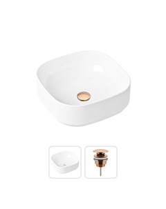 Комплект 2 в 1 Bathroom Sink 21520835 накладная фарфоровая раковина 40 см донный клапан Lavinia boho