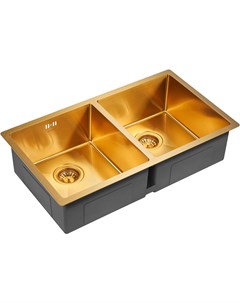 Мойка кухонная Twin PM237844 BG 44 брашированное золото Paulmark