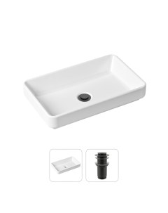 Комплект 2 в 1 Bathroom Sink 21520810 накладная фарфоровая раковина 55 см донный клапан Lavinia boho