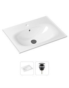 Комплект 2 в 1 Bathroom Sink 21520871 врезная фарфоровая раковина 60 см донный клапан Lavinia boho