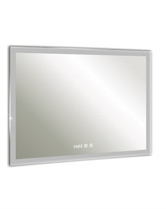 Зеркало Гуверт LED 00002369 80x100 с часами Silver mirrors
