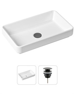 Комплект 2 в 1 Bathroom Sink 21520811 накладная фарфоровая раковина 55 см донный клапан Lavinia boho