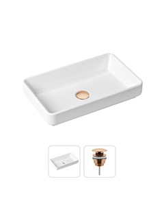 Комплект 2 в 1 Bathroom Sink 21520815 накладная фарфоровая раковина 55 см донный клапан Lavinia boho