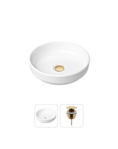 Комплект 2 в 1 Bathroom Sink 21520823 накладная фарфоровая раковина 40 см донный клапан Lavinia boho