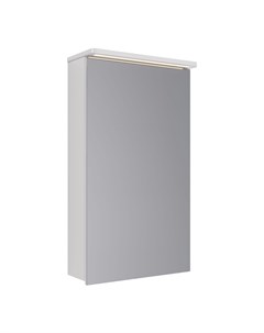 Зеркало шкаф Zenon 45х80 см с подсветкой и розеткой левый белый глянец Lemark