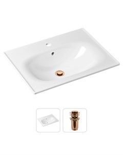 Комплект 2 в 1 Bathroom Sink 21520874 врезная фарфоровая раковина 60 см донный клапан Lavinia boho