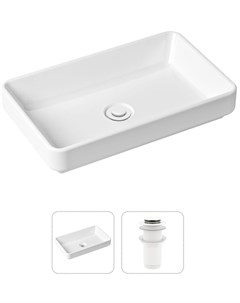 Комплект 2 в 1 Bathroom Sink 21520816 накладная фарфоровая раковина 55 см донный клапан Lavinia boho