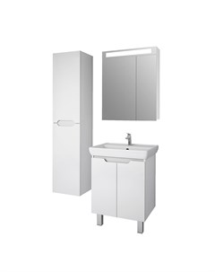 Мебель для ванной комнаты Dreja Q Plus D 55 с дверками белый глянец Dreja.eco