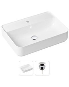 Комплект 2 в 1 Bathroom Sink 21520849 накладная фарфоровая раковина 60 см донный клапан Lavinia boho