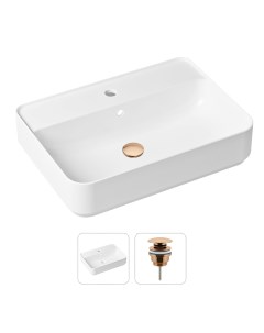 Комплект 2 в 1 Bathroom Sink 21520855 накладная фарфоровая раковина 60 см донный клапан Lavinia boho