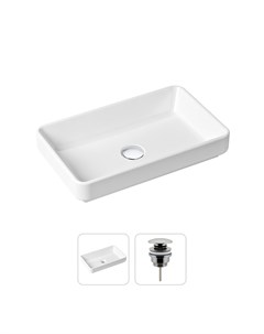 Комплект 2 в 1 Bathroom Sink 21520809 накладная фарфоровая раковина 55 см донный клапан Lavinia boho
