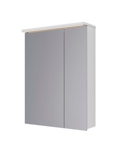 Зеркало шкаф Zenon 60х80 см с подсветкой и розеткой белый глянец Lemark
