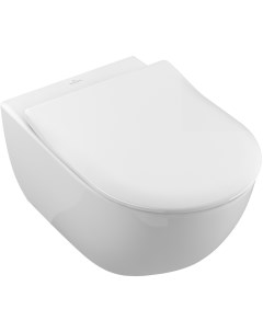 Унитаз подвесной Subway 2 0 5614R2R1 безободковый альпийский белый CeramicPlus Villeroy&boch