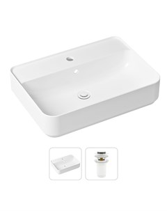 Комплект 2 в 1 Bathroom Sink 21520856 накладная фарфоровая раковина 60 см донный клапан Lavinia boho