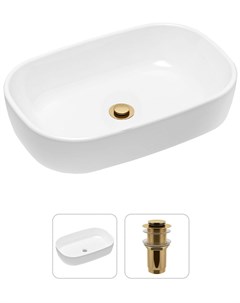 Комплект 2 в 1 Bathroom Sink 21520802 накладная фарфоровая раковина 54 см донный клапан Lavinia boho